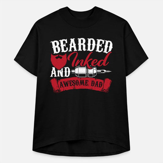 Bearded Inked And Awesome Dad Artistic