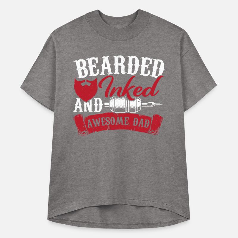 Bearded Inked And Awesome Dad Artistic