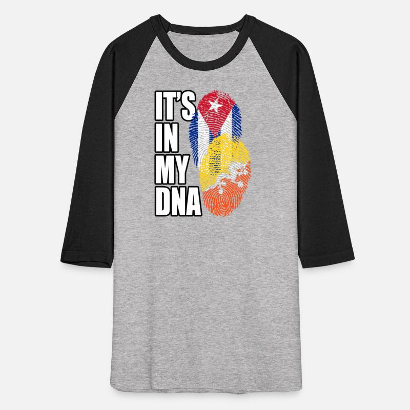 Bhutanese And Cuban Mix Heritage DNA Flag