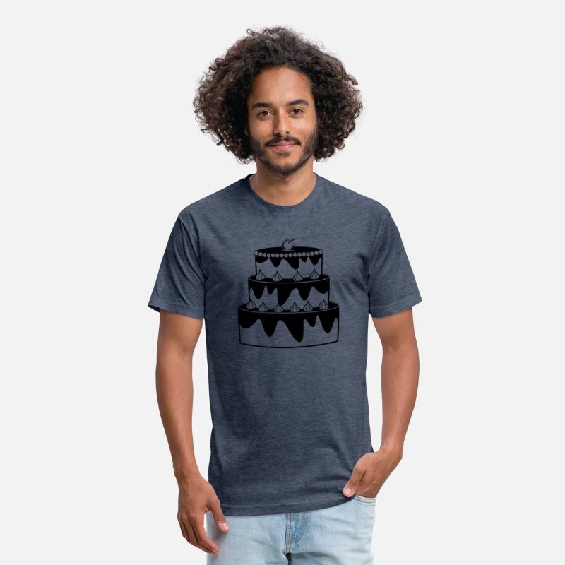 Big birthday cake transparent shadow illustration