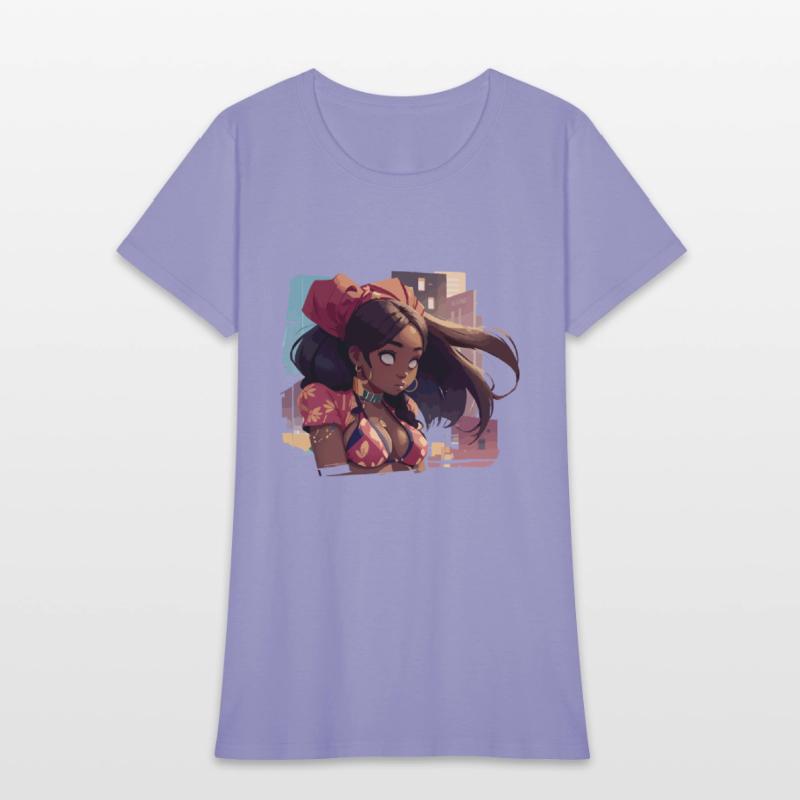 Black Girl with Urban Background