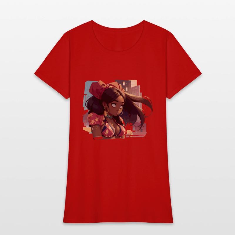 Black Girl with Urban Background