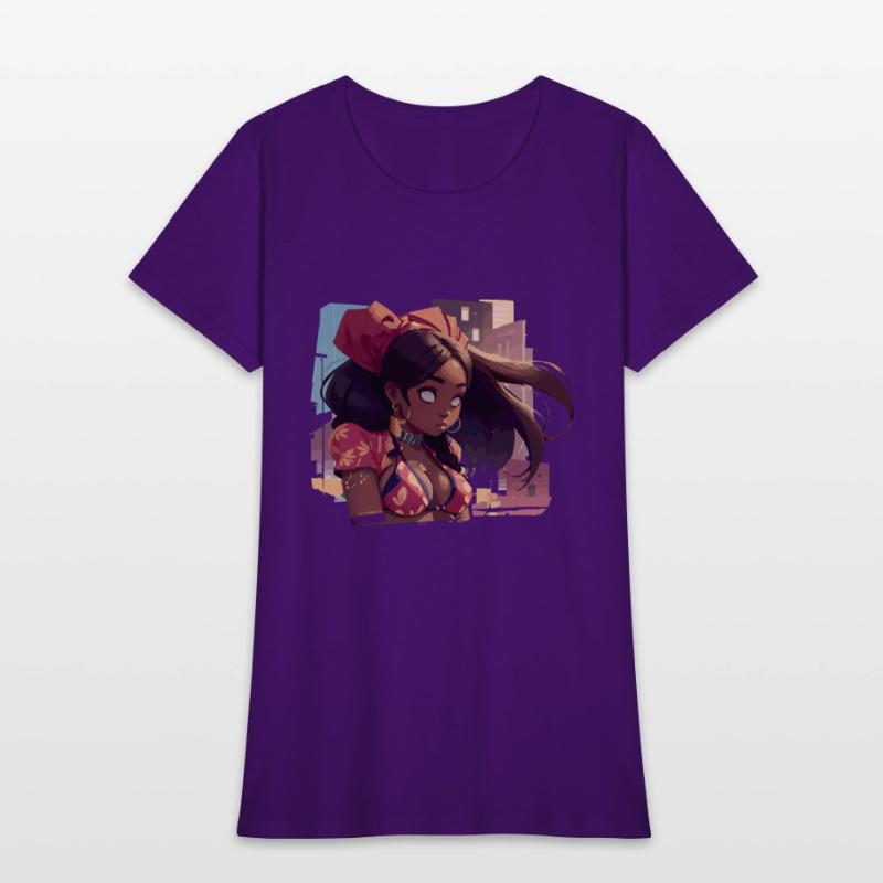 Black Girl with Urban Background