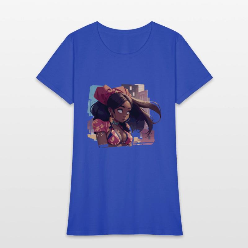 Black Girl with Urban Background