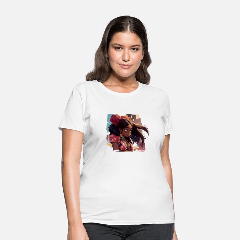 Black Girl with Urban Background