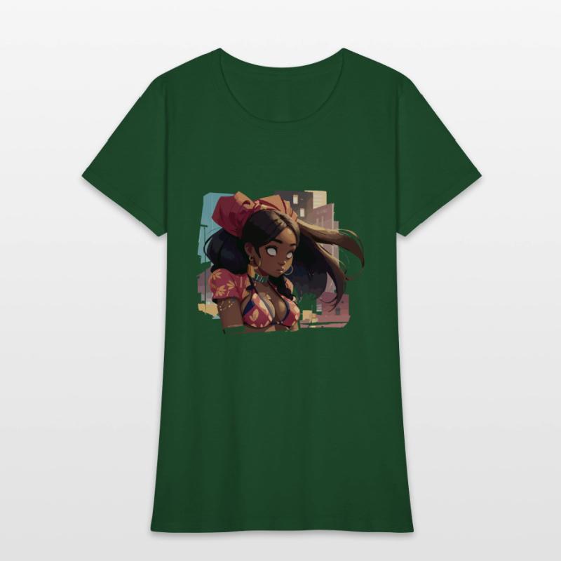 Black Girl with Urban Background