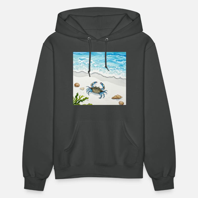 Blue Crab Beach Scene Art Tee