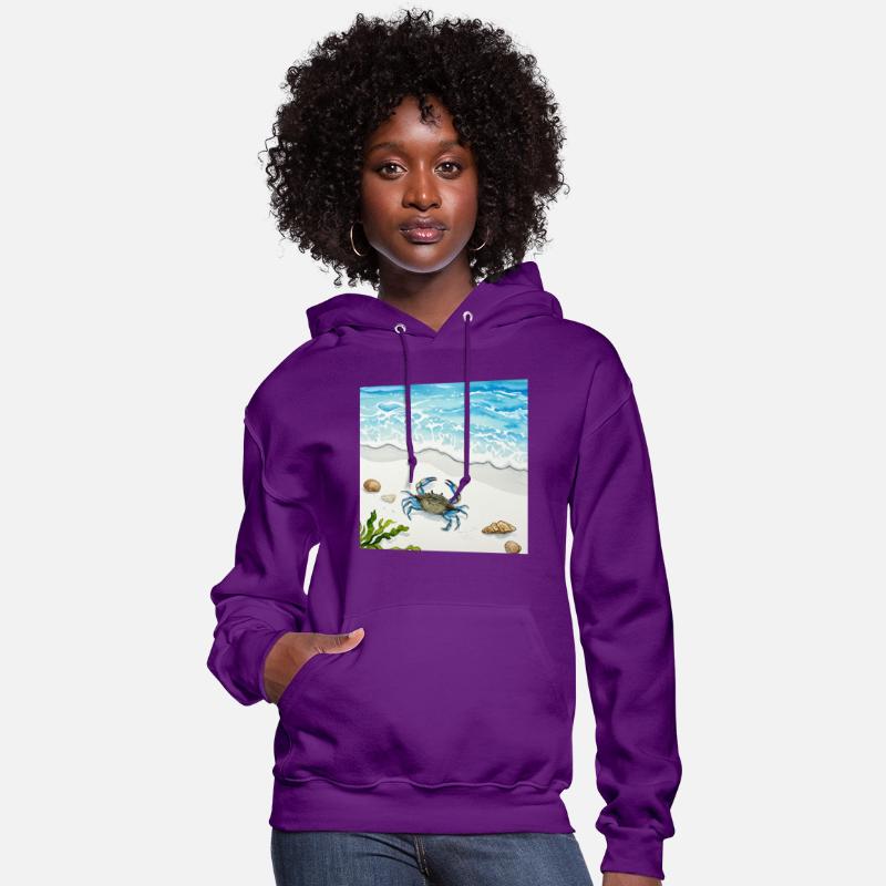 Blue Crab Beach Scene Art Tee