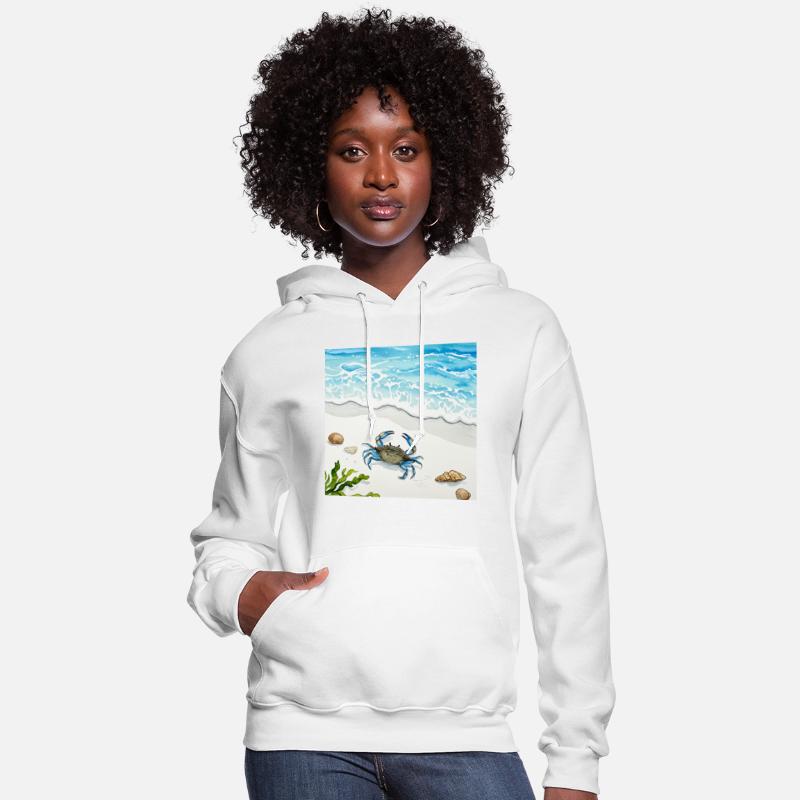 Blue Crab Beach Scene Art Tee