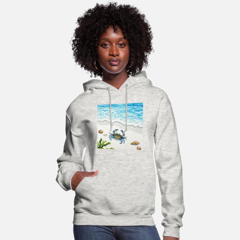 Blue Crab Beach Scene Art Tee