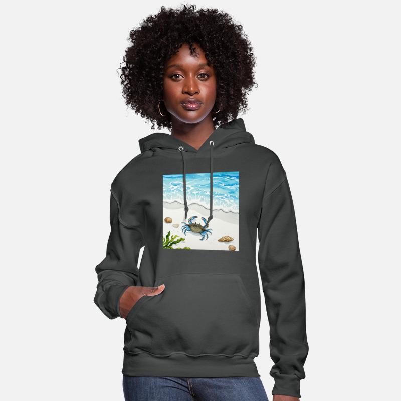 Blue Crab Beach Scene Art Tee