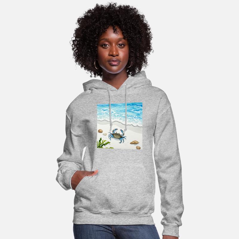 Blue Crab Beach Scene Art Tee