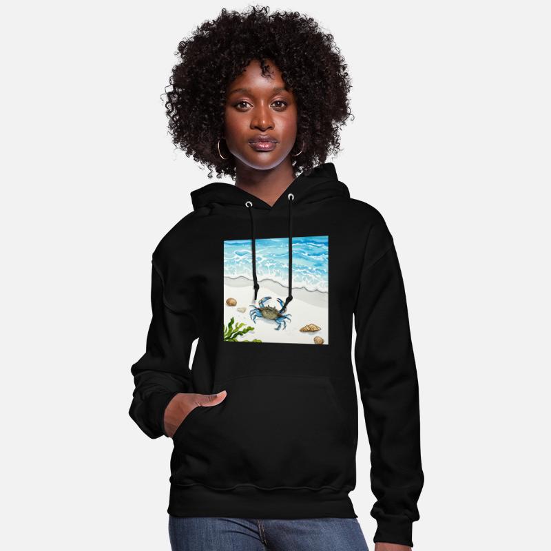 Blue Crab Beach Scene Art Tee