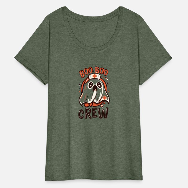 Boo Boo Crew Halloween Tee: Cute Nurse Ghost