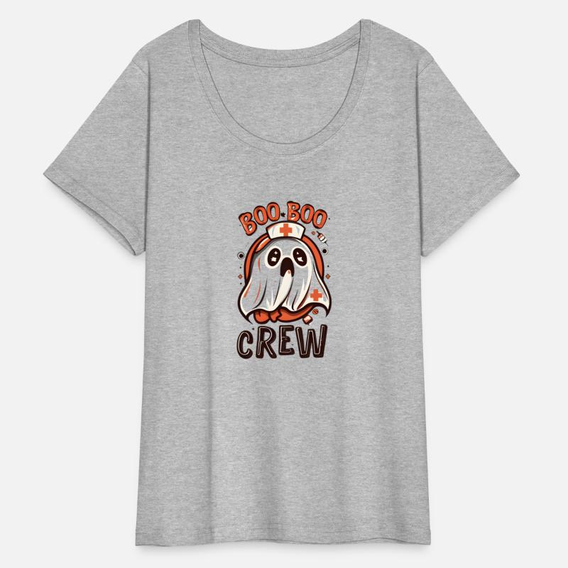 Boo Boo Crew Halloween Tee: Cute Nurse Ghost