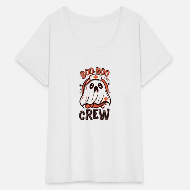 Boo Boo Crew Halloween Tee: Cute Nurse Ghost