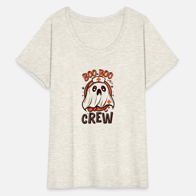 Boo Boo Crew Halloween Tee: Cute Nurse Ghost