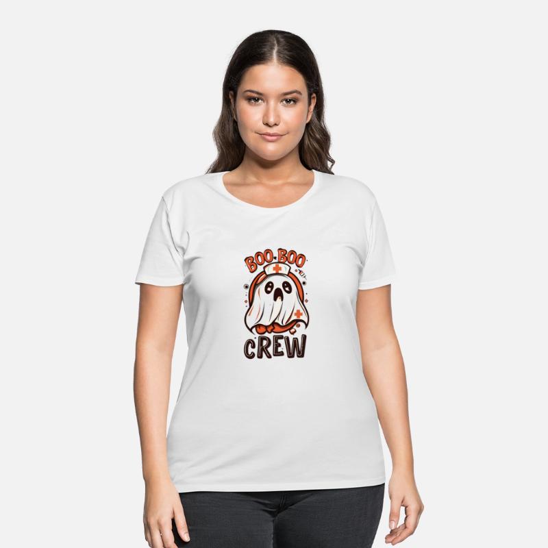 Boo Boo Crew Halloween Tee: Cute Nurse Ghost