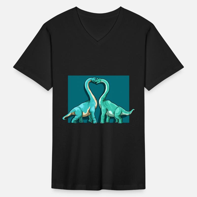 Brachiosaurus Dinosaur Heart Couple Love