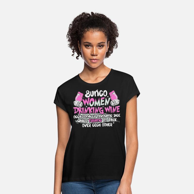 bunco women drinking wine occasionally throwing...