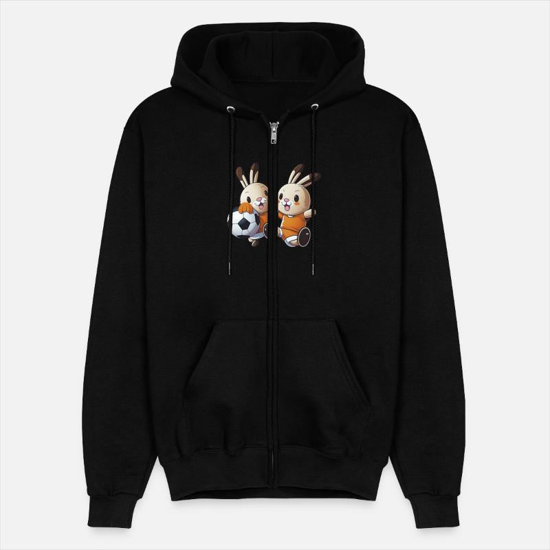 Bunnies playing football soccer cute bunny ball