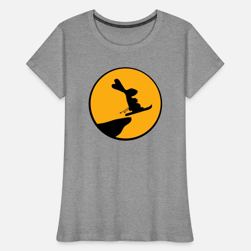 Bunny Moon Ski Rabbit Jump Cliff Skiing Night Fun