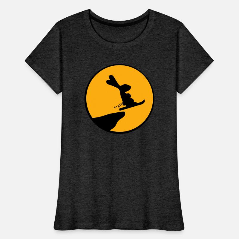 Bunny Moon Ski Rabbit Jump Cliff Skiing Night Fun