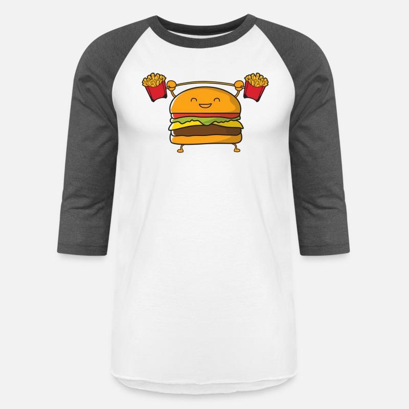 Burger Lifting Fries Food Snatch Squat Barbell