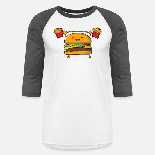 Burger Lifting Fries Food Snatch Squat Barbell
