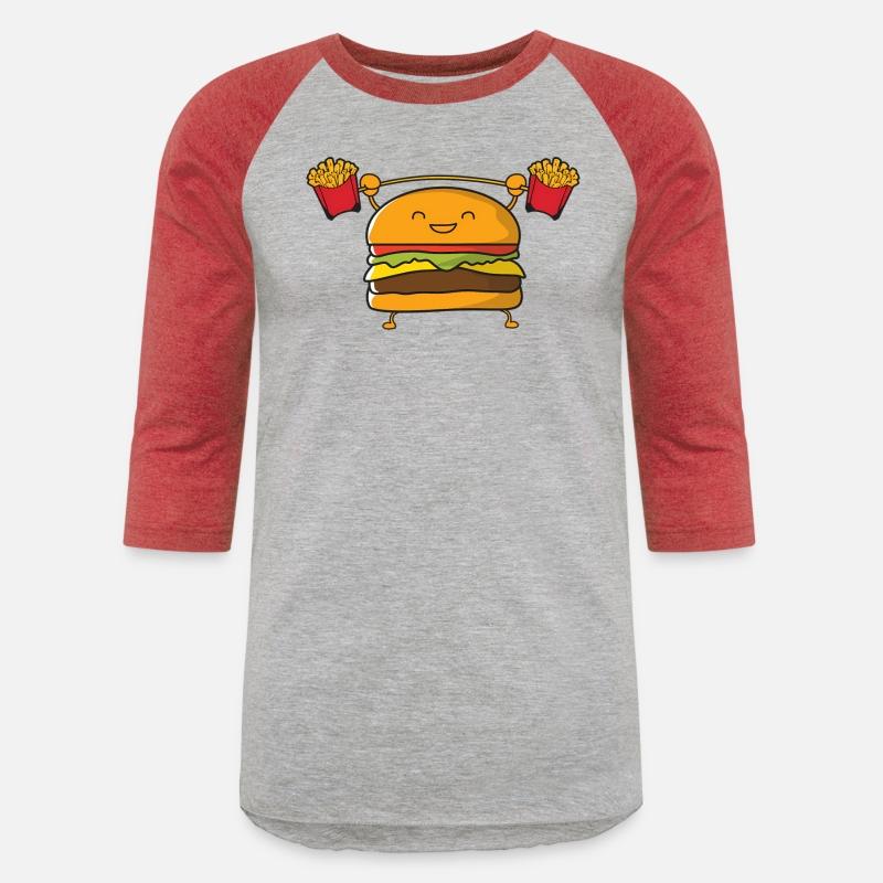 Burger Lifting Fries Food Snatch Squat Barbell