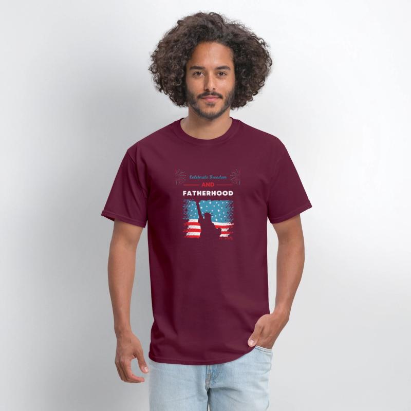 Celebrate Freedom and Fatherhood with flag America