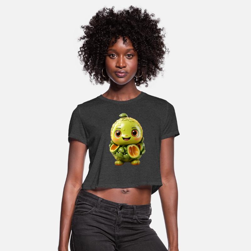charming style kawaii cute avocado 3D cyborg