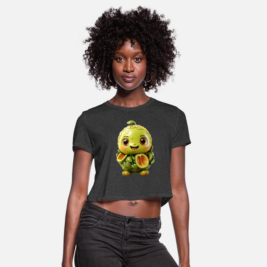 charming style kawaii cute avocado 3D cyborg