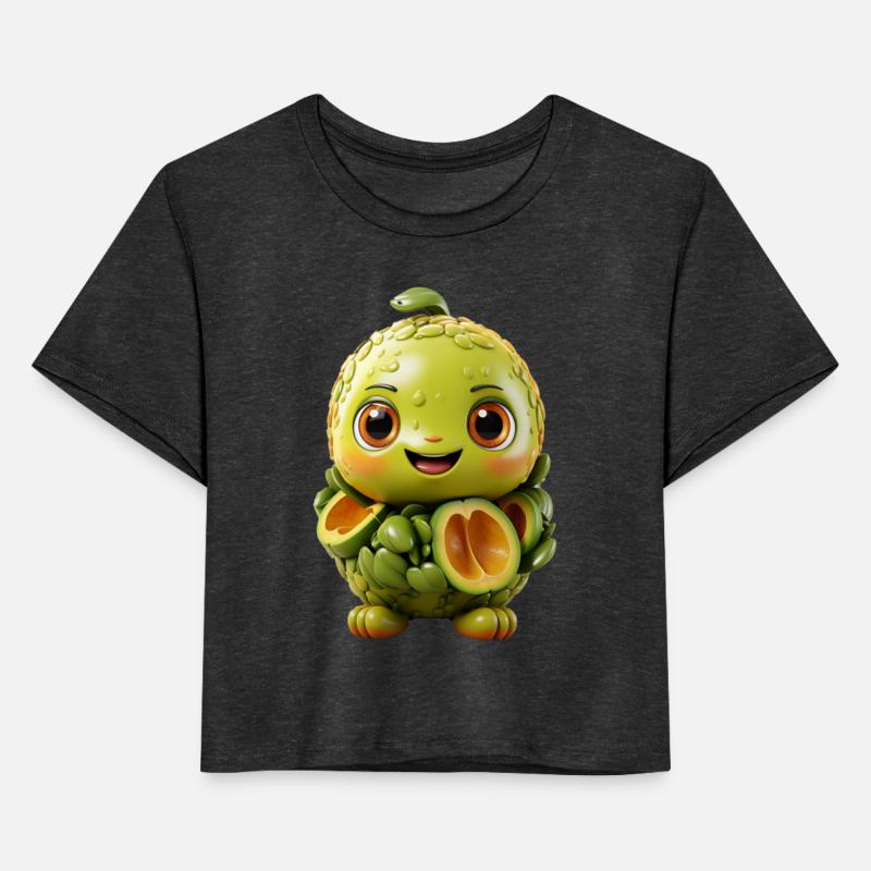 charming style kawaii cute avocado 3D cyborg