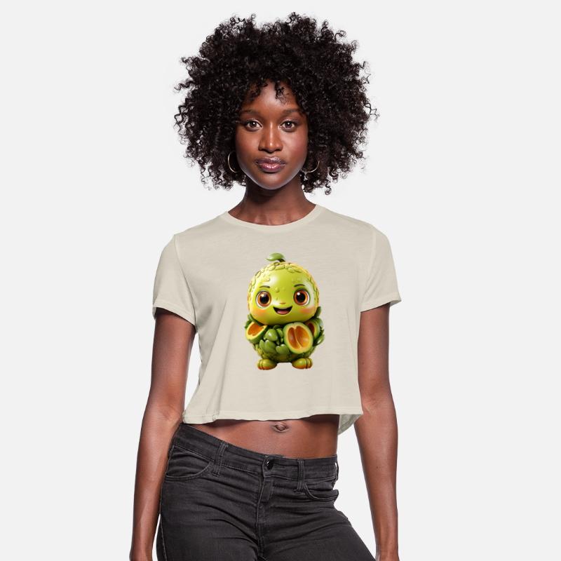 charming style kawaii cute avocado 3D cyborg