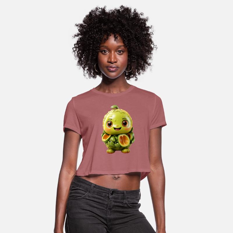 charming style kawaii cute avocado 3D cyborg