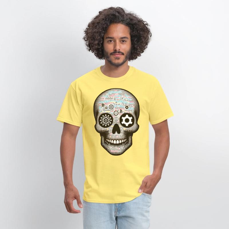 Code Master Skull Tee Programmer's Digital Matrix