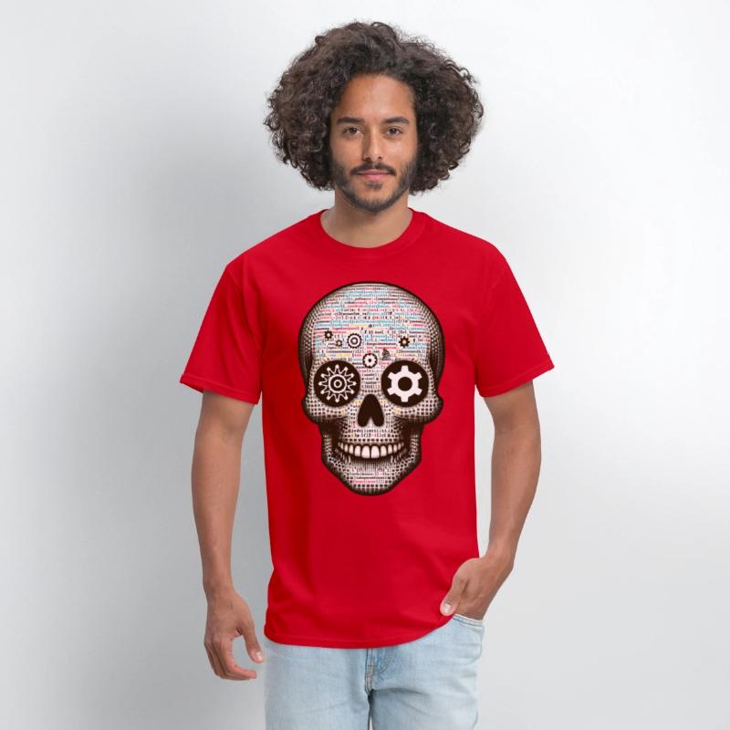 Code Master Skull Tee Programmer's Digital Matrix