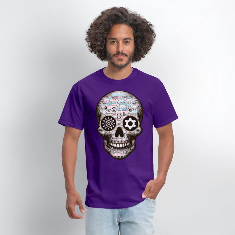 Code Master Skull Tee Programmer's Digital Matrix