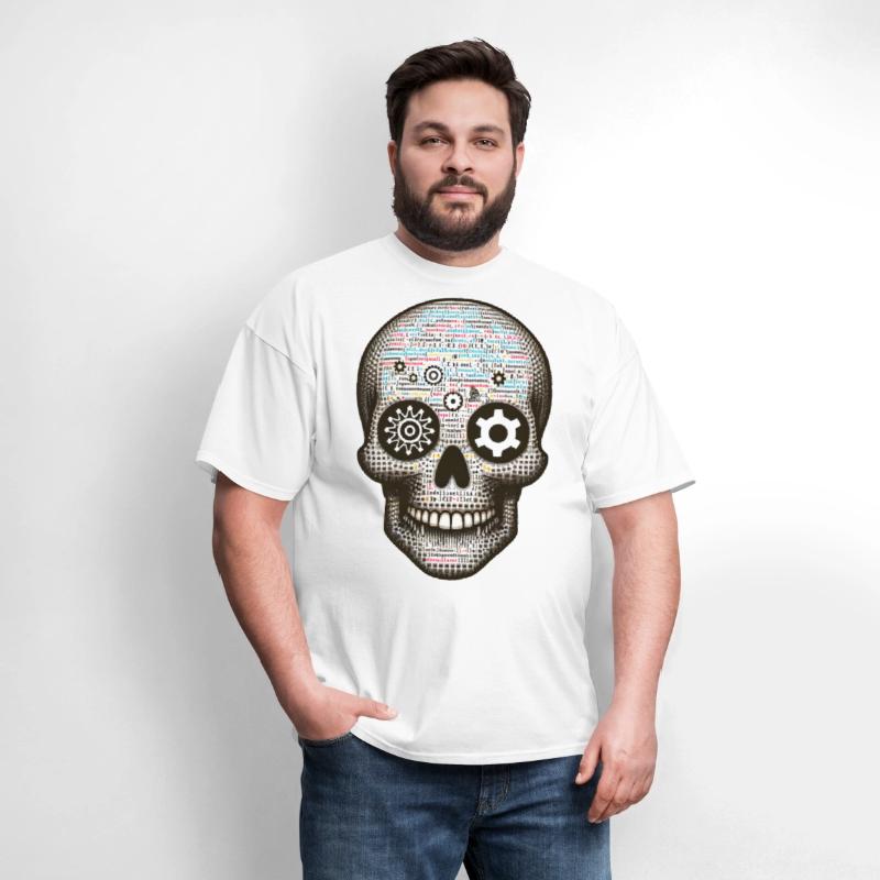 Code Master Skull Tee Programmer's Digital Matrix