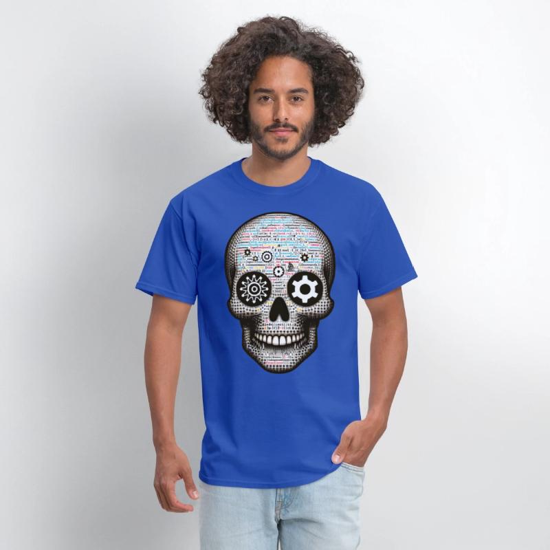 Code Master Skull Tee Programmer's Digital Matrix