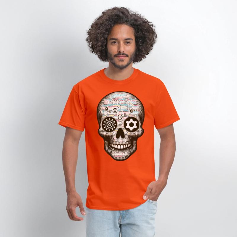 Code Master Skull Tee Programmer's Digital Matrix
