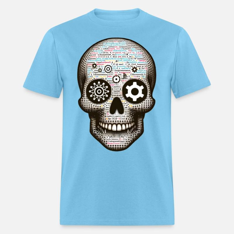 Code Master Skull Tee Programmer's Digital Matrix
