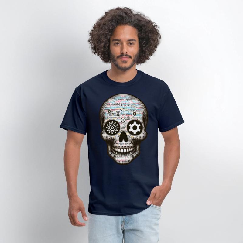 Code Master Skull Tee Programmer's Digital Matrix