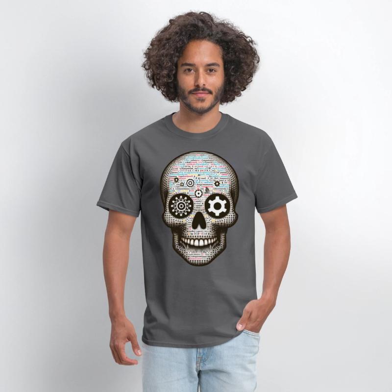Code Master Skull Tee Programmer's Digital Matrix