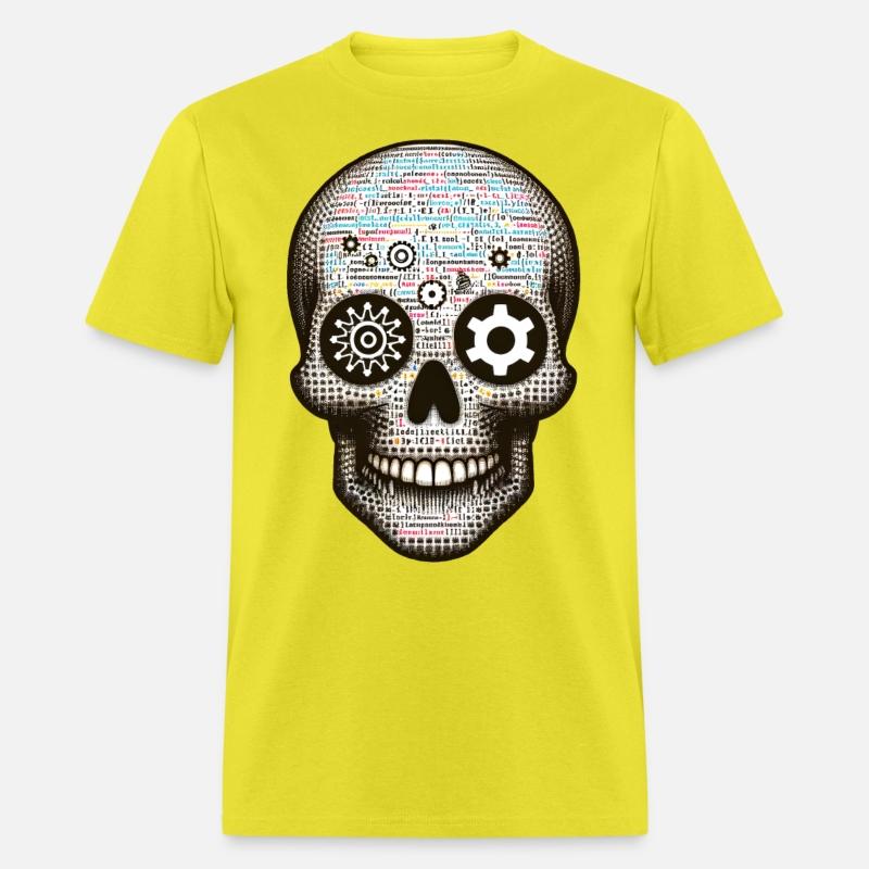 Code Master Skull Tee Programmer's Digital Matrix