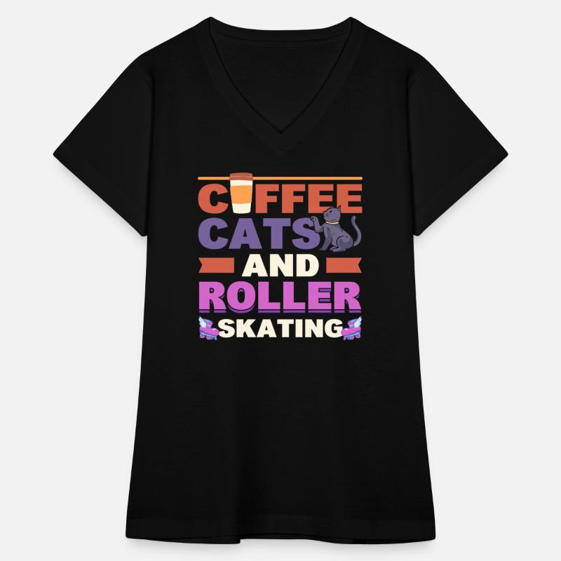 Coffee Cats And Roller Skating Roller Skater