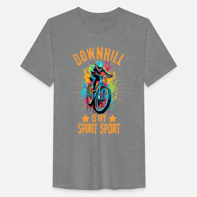 Colorful Downhill Mountain biking
