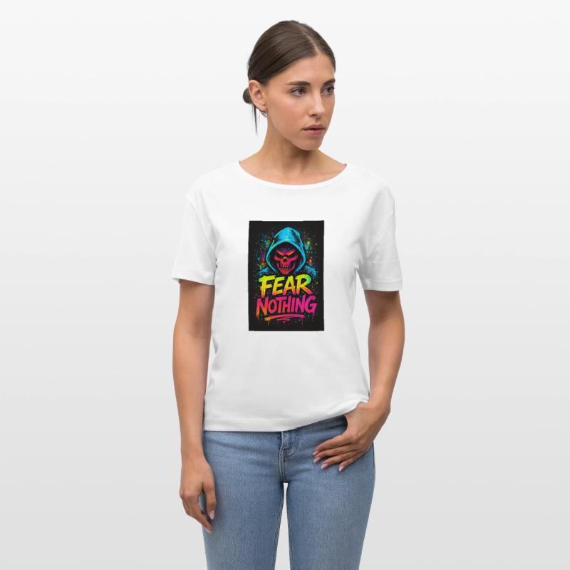 Colorful Skull Hoodie with Fear Nothing Message