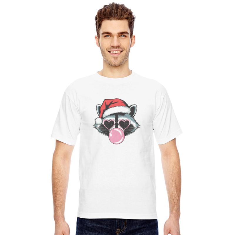 Cool Christmas Raccoon With Texture